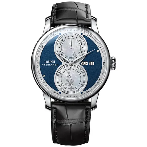 Đồng Hồ Nam Lobinni LB18015G-D4 Màu Đen Bạc