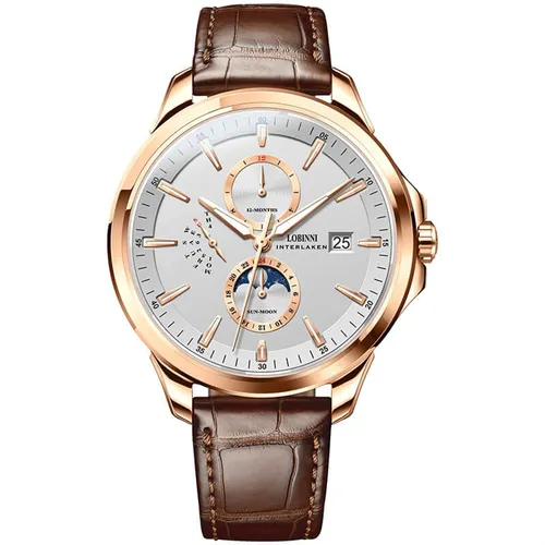 Đồng Hồ Nam Lobinni LB18019G-D1 Màu Nâu - Vàng Hồng