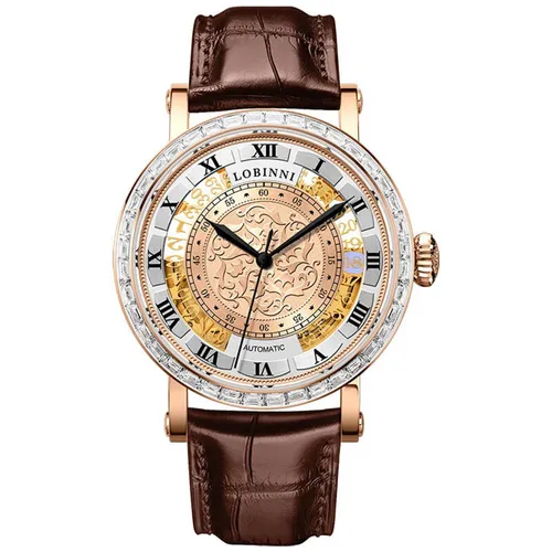 Đồng Hồ Nam Lobinni LB18030G-D2 Màu Nâu Bạc