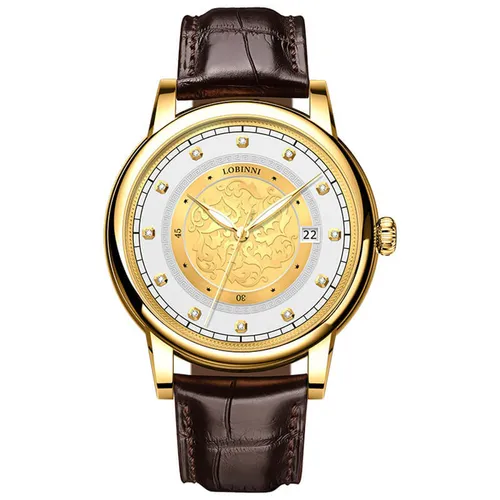 Đồng Hồ Nam Lobinni LB19008G-D1 Màu Nâu Vàng
