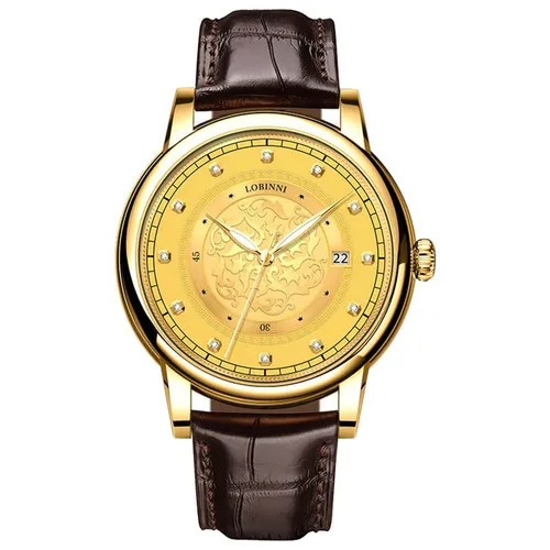 Đồng Hồ Nam Lobinni LB19008G-D2 Màu Nâu Vàng