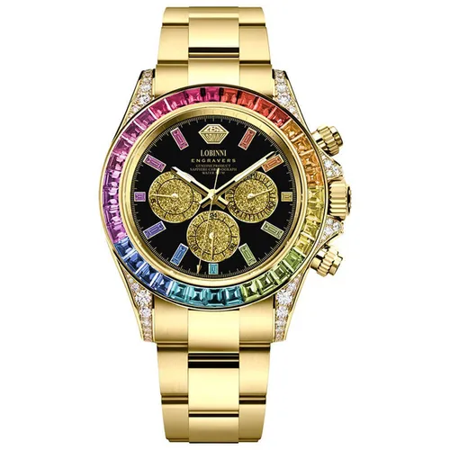 Đồng Hồ Nam Lobinni LB19030G-T1 Màu Đen Vàng
