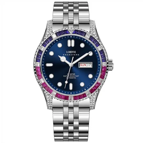 Đồng Hồ Nam Lobinni LB19036G-T1 Màu Xanh Bạc