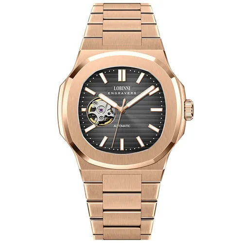 Đồng Hồ Nam Lobinni  LB19069G (19069-B1-T2) Màu Đen - Vàng Hồng