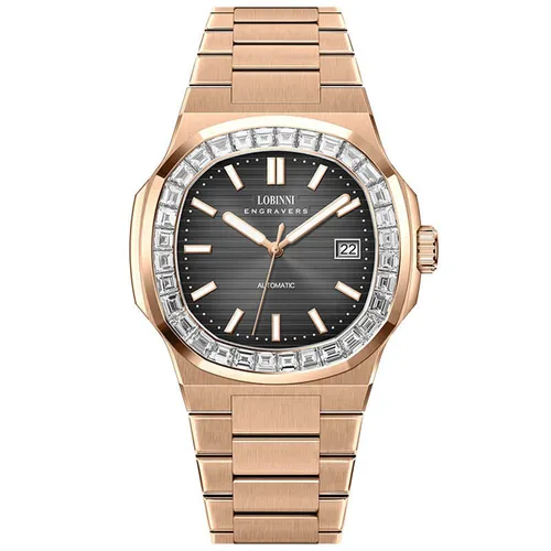 Đồng Hồ Nam Lobinni LB19069G (19069-C2-T2) Màu Đen - Vàng Hồng