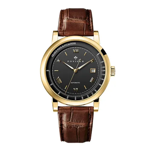 Đồng Hồ Nam Poniger Automatic P305G-D2 Màu Đen - Nâu