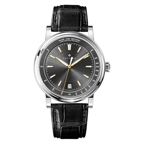 Đồng Hồ Nam Poniger Automatic P517G-D2 Màu Đen - Bạc