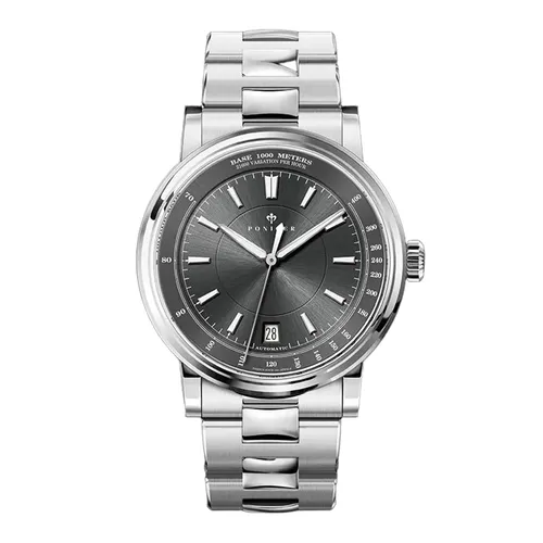 Đồng Hồ Nam Poniger Automatic P517G-T4 Màu Bạc - Đen