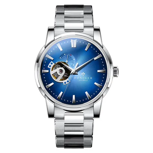 Đồng Hồ Nam Poniger Automatic P519G-T2 Màu Xanh Bạc