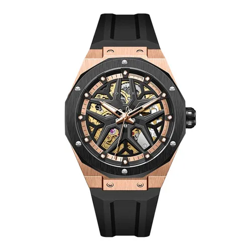Đồng Hồ Nam Poniger Automatic Watch P618G-S1 Màu Đen - Vàng