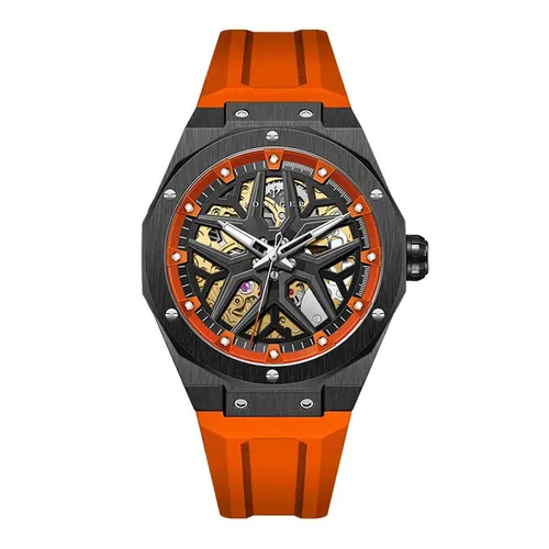 Đồng Hồ Nam Poniger Automatic Watch P618G-S3 Màu Cam/Đen