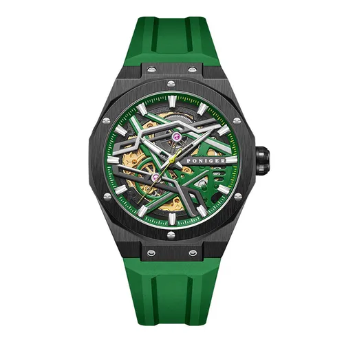 Đồng Hồ Nam Poniger Future Mechanical Design Watch 42mm P619G-S2 Màu Xanh Đen