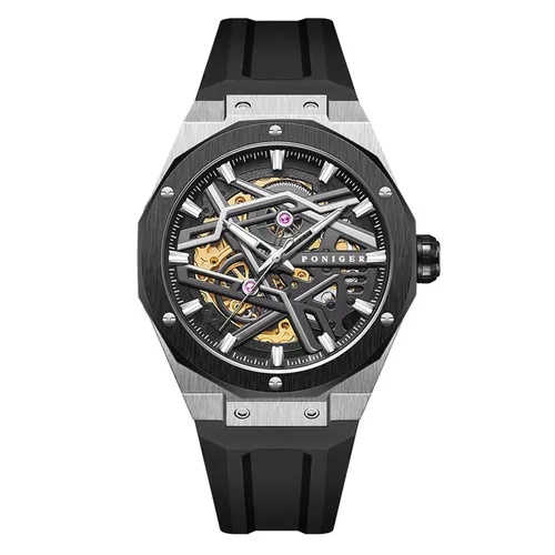 Đồng Hồ Nam Poniger Future Mechanical Design Watch 42mm P619G-S4 Màu Đen Xám