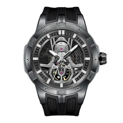 Đồng Hồ Nam Poniger Men's Skeleton Watch P620G-S6 Màu Đen