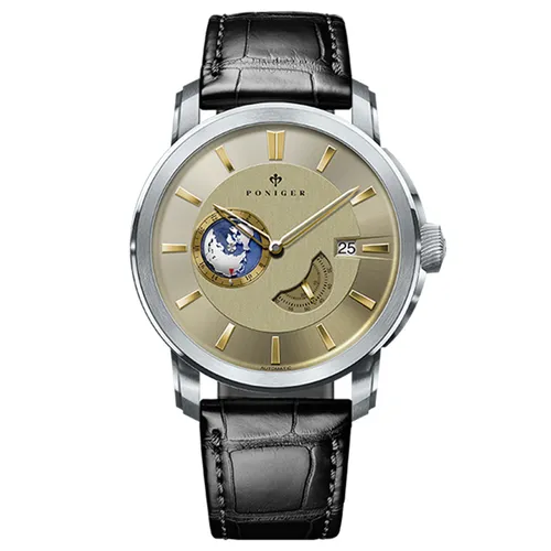 Đồng Hồ Nam Poniger P523G-D2 Automatic Màu Đen Be