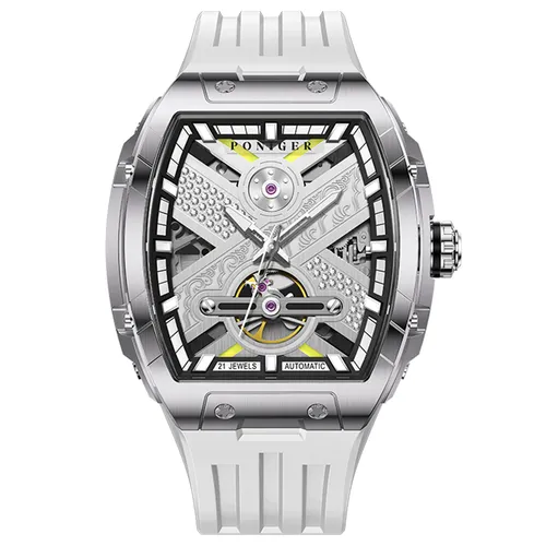 Đồng Hồ Nam Poniger P615G-S1 Automatic Màu Bạc Xám