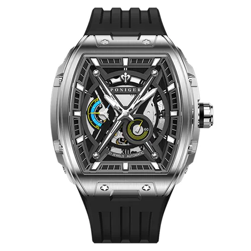 Đồng Hồ Nam Poniger P616G-S2 Automatic Màu Đen Xám