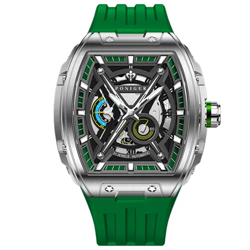 Đồng Hồ Nam Poniger P616G-S3 Automatic Màu Xanh Xám