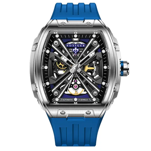 Đồng Hồ Nam Poniger P617G-S2 Automatic Màu Xanh Xám