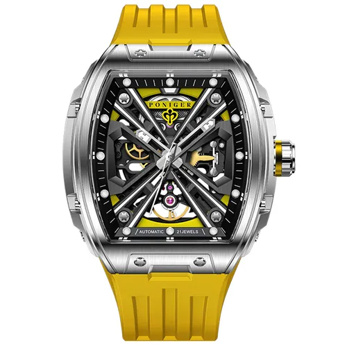 Đồng Hồ Nam Poniger P617G-S5 Automatic Màu Vàng Xám