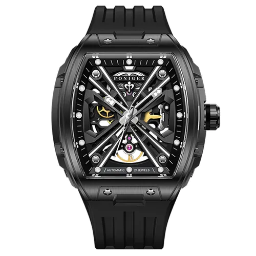 Đồng Hồ Nam Poniger P617G-S6 Automatic Màu Đen Xám