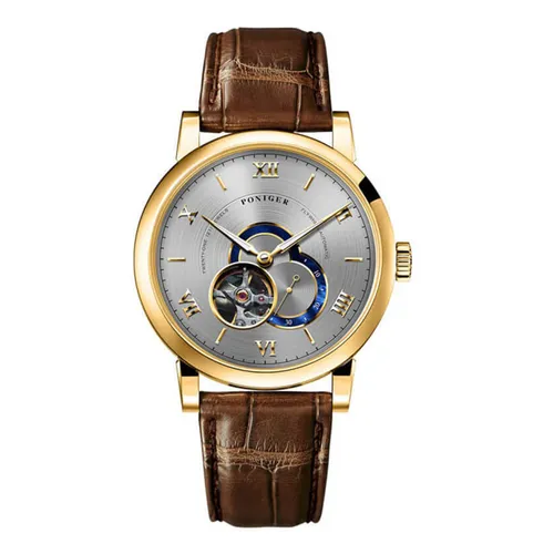 Đồng Hồ Nam Poniger P683G-D1 Automatic Màu Nâu Vàng