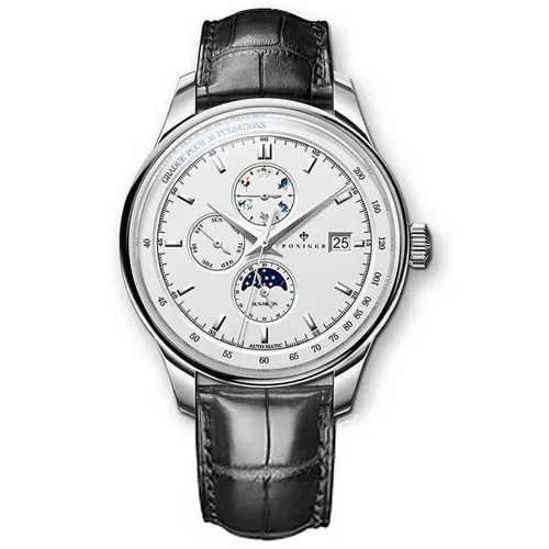 Đồng Hồ Nam Poniger P815G-D3 Automatic Màu Đen Trắng