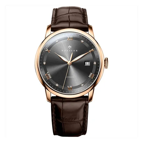 Đồng Hồ Nam Poniger P917G-D2 Màu Nâu Đen