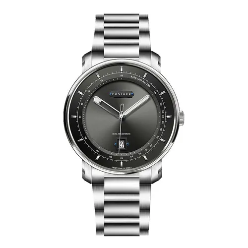 Đồng Hồ Nam Poniger Ultra-Slim Automatic Wristwatches For Men P913G-T4 Màu Đen - Bạc