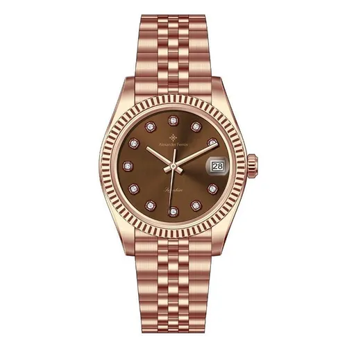 Đồng Hồ Nữ Alexander Ferros 8222R/08 Màu Vàng Nâu