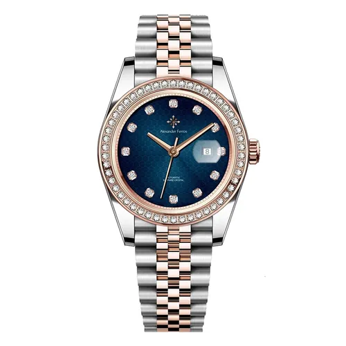 Đồng Hồ Nữ Alexander Ferros Automatic 8201D-05 31mm Màu Bạc Xanh