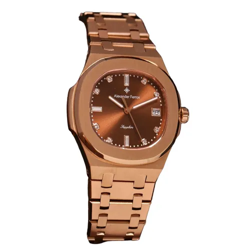 Đồng Hồ Nữ Alexander Ferros Quartz 6152R-08 33mm Màu Vàng Hồng