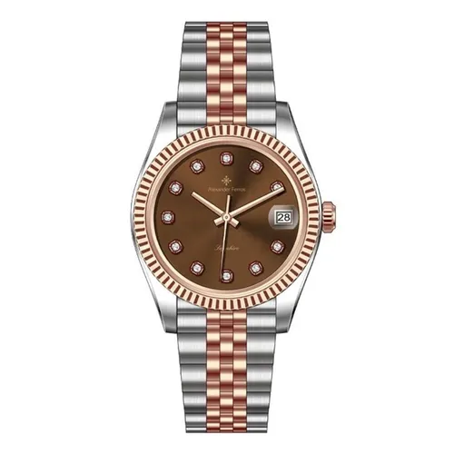 Đồng Hồ Nữ Alexander Ferros Quartz 8222D-08 31mm Màu Bạc - Nâu