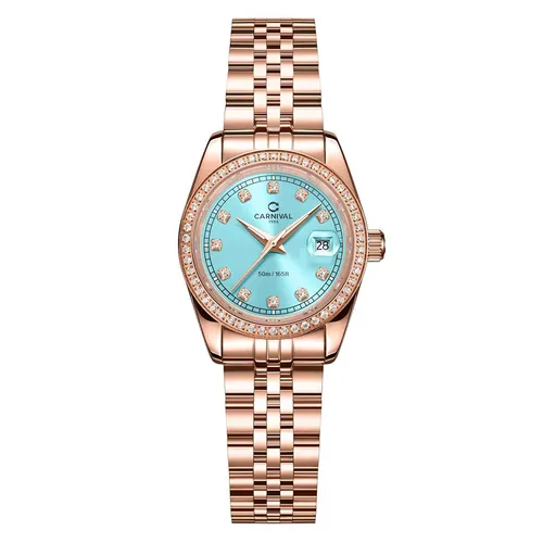 Đồng Hồ Nữ Carnival 8131L2-VH-XT Màu Xanh - Vàng