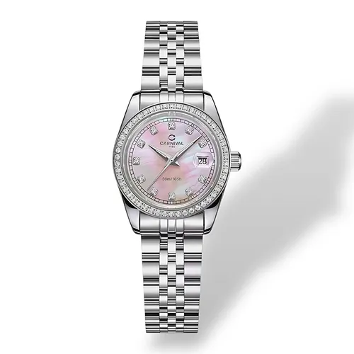 Đồng Hồ Nữ Carnival 8131L2-VT-HK Màu Hồng Bạc