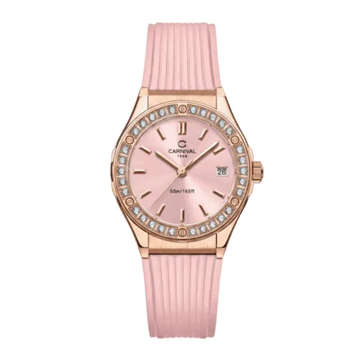 Đồng Hồ Nữ Carnival Fusion Quartz Watch 8168L2-VH-DCS-H Màu Hồng