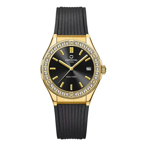 Đồng Hồ Nữ Carnival Fusion Quartz Watch 8168L2-VV-DCS-D Màu Đen/Gold