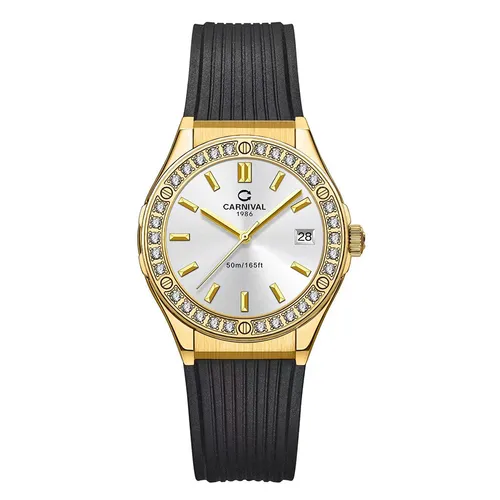 Đồng Hồ Nữ Carnival Fusion Quartz Watch 8168L2-VV-DCS-T Màu Đen/Trắng