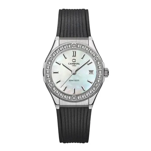 Đồng Hồ Nữ Carnival Quartz Watch 8168L2-VT-DCS-TK Màu Đen/Bạc