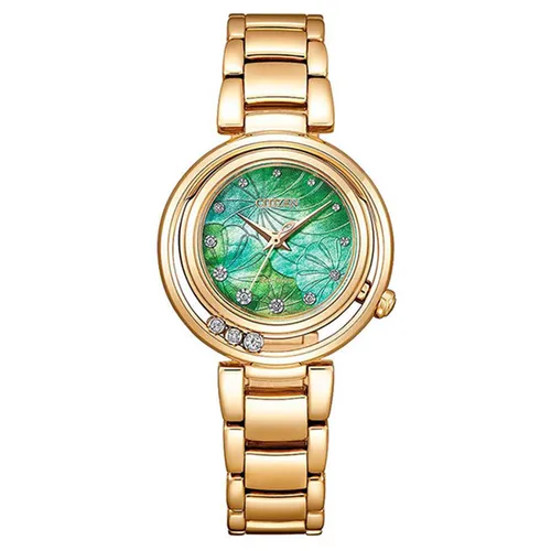 Đồng Hồ Nữ Citizen Eco-Drive EM1113-82Y Màu Xanh/ Vàng Hồng