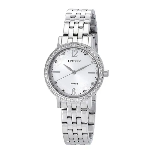 Đồng Hồ Nữ Citizen Quartz Crystal Silver Dial Ladies Watch EL3100-55A Màu Bạc