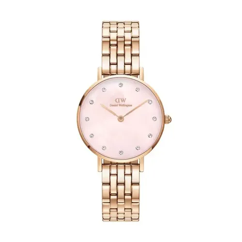 Đồng Hồ Nữ Daniel Wellington 5 Link Petite Lumine 28mm DW00100617 Màu Vàng Hồng