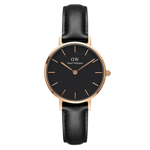Đồng Hồ Nữ Daniel Wellington DW00100224 28mm Petite Sheffield RG Black Màu Đen