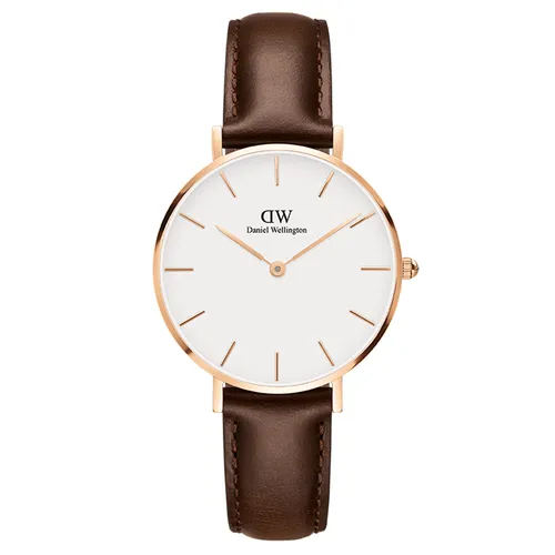 Đồng Hồ Nữ Daniel Wellington Petite Bristol 32mm DW00100171 Màu Nâu Trắng