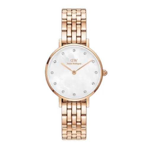 Đồng Hồ Nữ Daniel Wellington Petite Lumine 5-Link Melrose MoP Màu Vàng Hồng