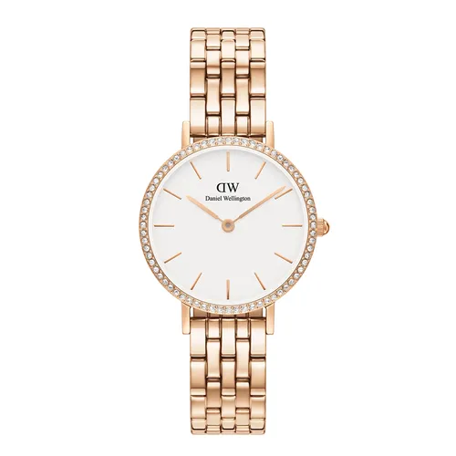 Đồng Hồ Nữ Daniel Wellington Petite Lumine Bezel 5-Link Melrose DW00100666 Màu Vàng Hồng