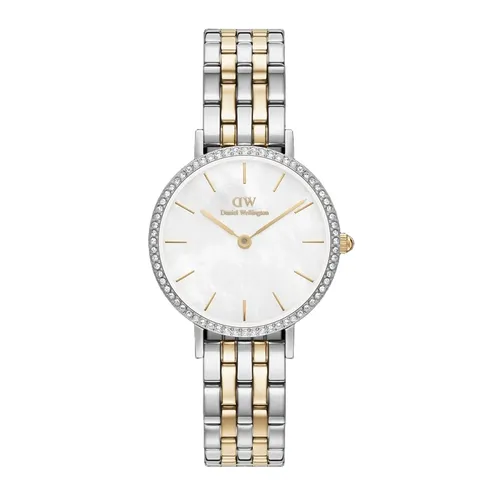 Đồng Hồ Nữ Daniel Wellington Petite Lumine Bezel 5-Link Two Tone MOP Silver Màu Bạc