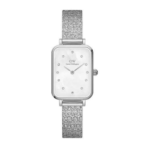 Đồng Hồ Nữ Daniel Wellington Quadro Lumine Pressed Piano DW00100580 Màu Bạc