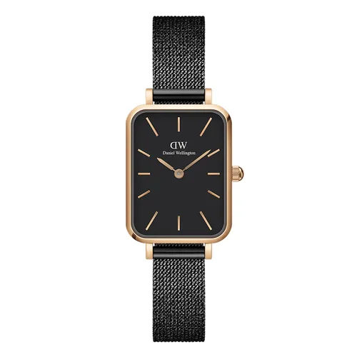 Đồng Hồ Nữ Daniel Wellington Quadro Pressed Ashfield 20x26mm DW00100433 Màu Đen