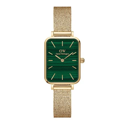 Đồng Hồ Nữ Daniel Wellington Quadro Pressed Ashfield DW00100561 Màu Xanh Vàng
